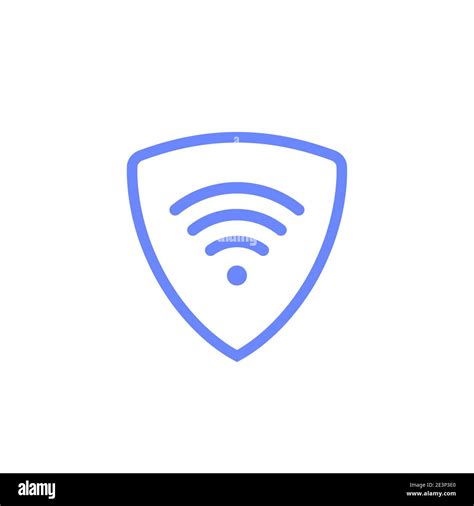 Virtual Server Vpn Network Line Icon Wifi Private Protect Vector