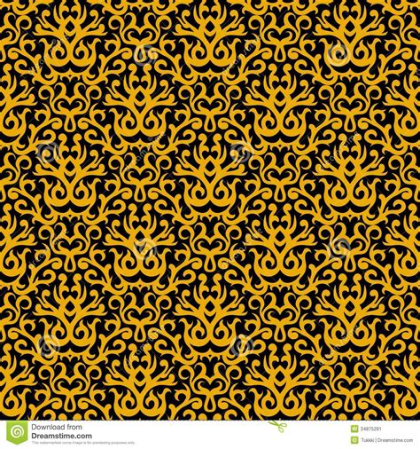 Top 94+ Pictures Black And Gold Damask Wallpaper Superb