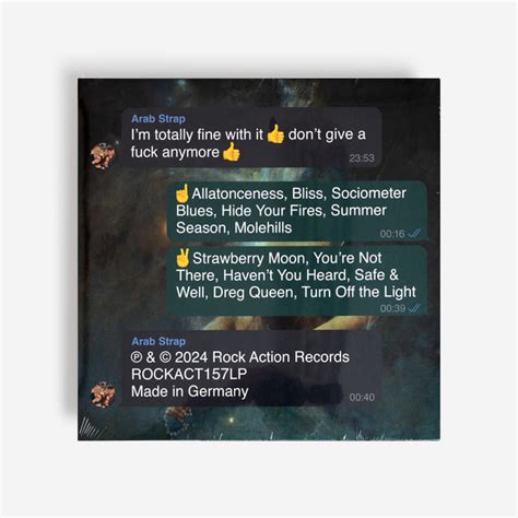 ARAB STRAP Im Totally Fine With It Dont Give A Fuck Anymore Boomkat