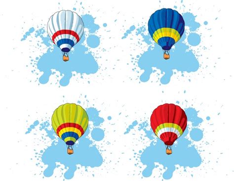 Seamless Pattern With Beautiful Hot Air Balloon Vector Image