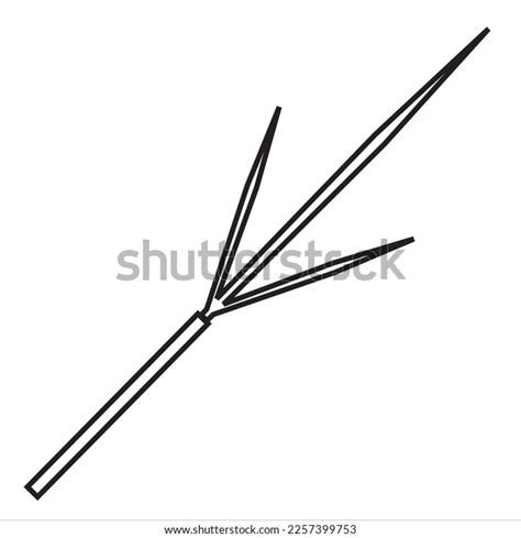 Vector Image Trident Weapon Black White Stock Vector Royalty Free
