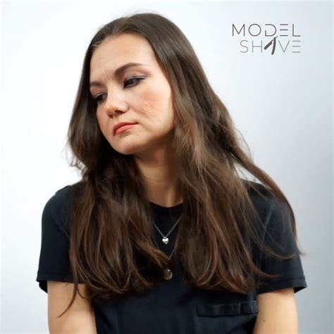 Brunette Lady For The First Time In Her Life Meets A Barber And Goes