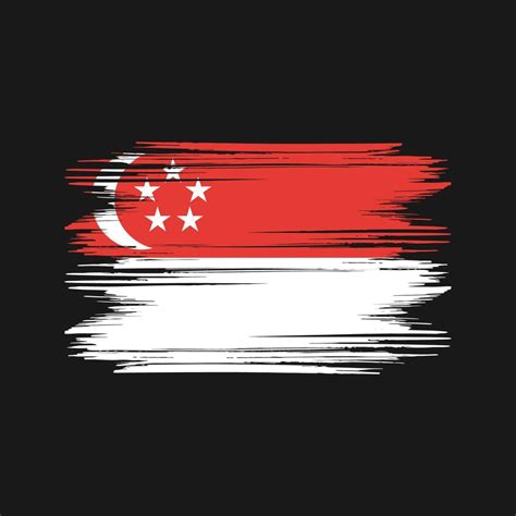 singapore flag design  vector  vector art  vecteezy