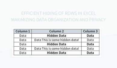 Efficient Hiding Of Rows In Excel Maximizing Data Organization And