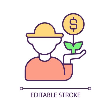 Profitable Agribusiness Rgb Color Icon Success Farming High