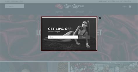 Wix Lingerie E Commerce Website Template Website Template Etsy