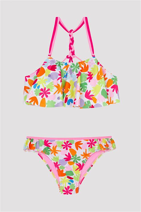 T Crochet Detailed Bandeau Bikini Tak M Pl Qzs Iy Mix Ok Renkli Penti