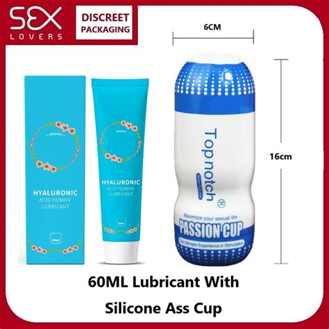 Reusable Masturbator Ass Artificial Pussy Vagina Cup Adult Sex Toys For Men With Ml Lube