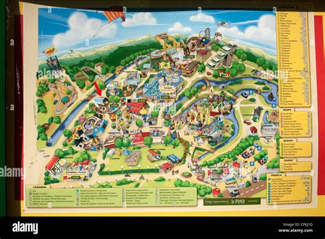 Amusement Theme Park Map Wassenaar Holland Netherlands Europe Eu Stock