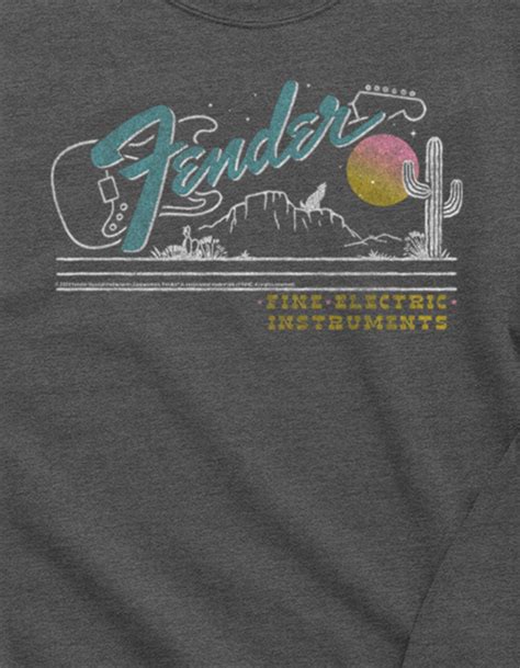 Fender Electric Desert Unisex Crewneck Sweatshirt Charcoal Tillys