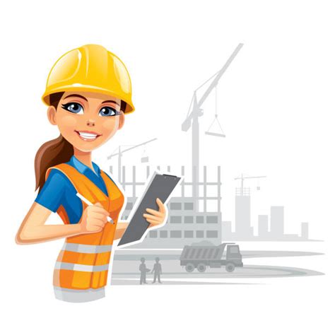 310 Female Civil Engineer Stock Illustrations Royalty Free Vector