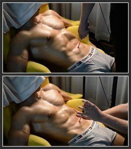 Muscular Jock Navel Torture Brutal Gay Video