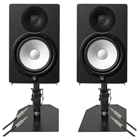 Yamaha Hs8 Aktiva Studiomonitorer Med Skrivbordsstativ Och Kablar