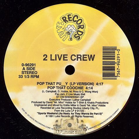 2 Live Crew Pop That Pussy Record Rap Music Guide