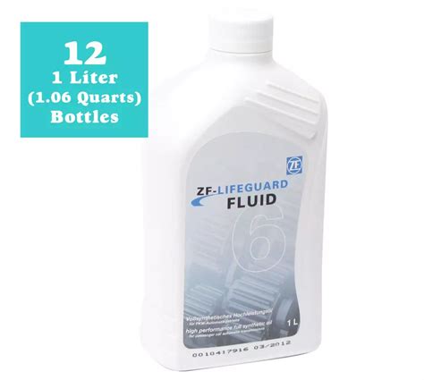 ZF Lifeguard 6 Transmission Fluid Bottles, Case of 12 1-Liter Bottles