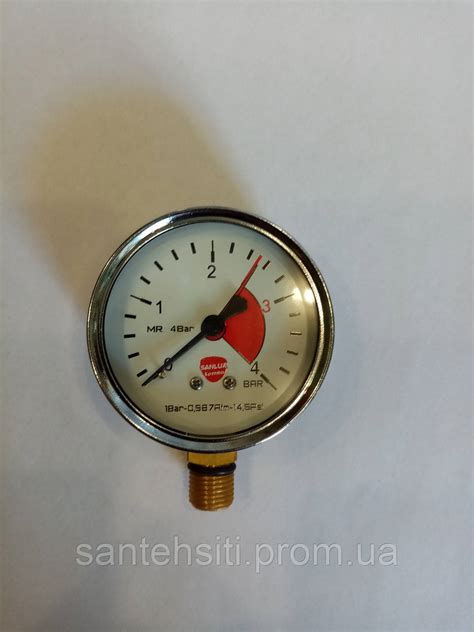 Манометр вертикальный (боковой) 4 bar (ID#694229956), цена: 87.40 ...