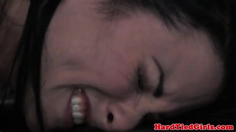 Brunette Babe Frog Tied And Toyed