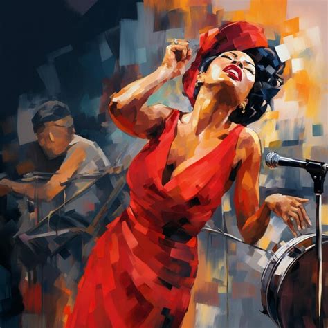 Premium Photo A Painting Of A Woman Playing A Cello And A Man Playing