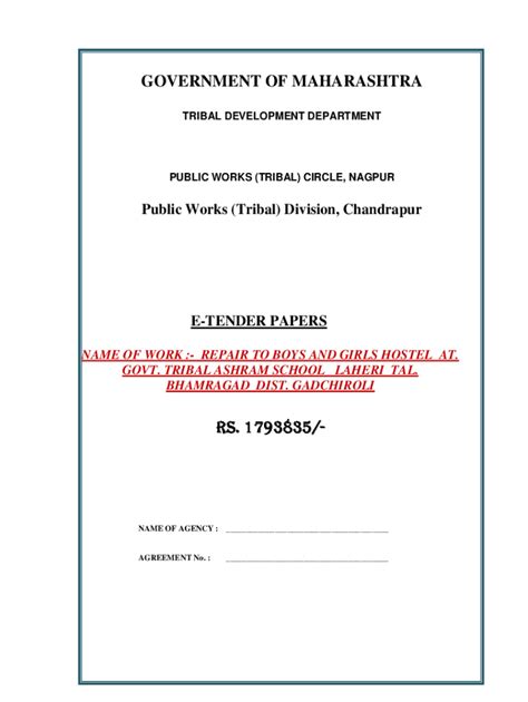 Fillable Online Tribal Development Department Government Of West