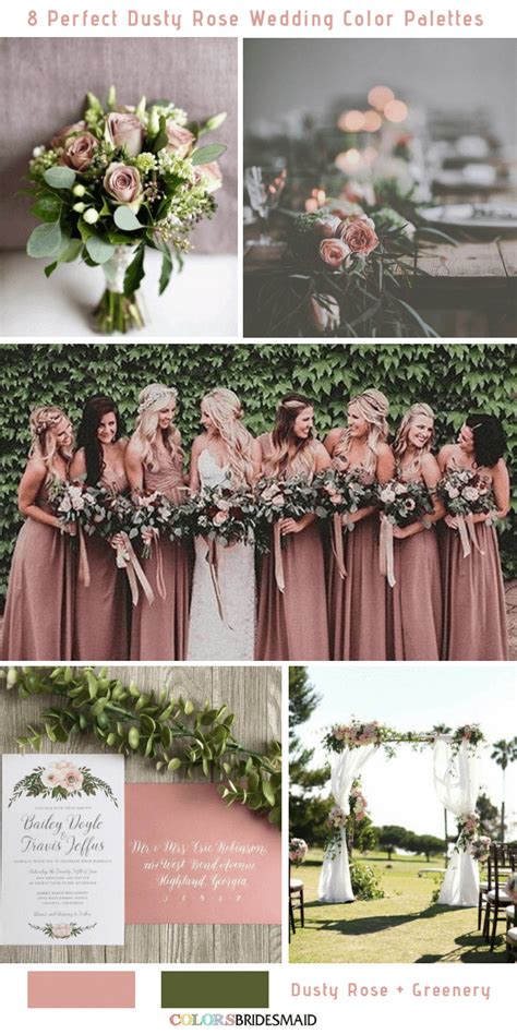 All 20 Dusty Rose Wedding Color Palettes August Wedding Colors Rose Wedding Theme Dusty