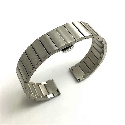 Timex Compatible Brushed Steel Metal Replacement Watch Band Butterfly 5115