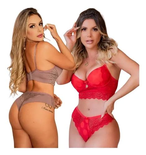 Kit Conjuntos Variado Lingerie Luxo Revenda Tam P M G Gg