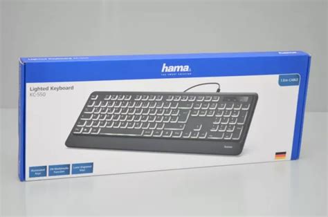 HAMA KC-550 QWERTZ DE Beleuchtete Tastatur, USB Kabelgebunden - Schwarz ...