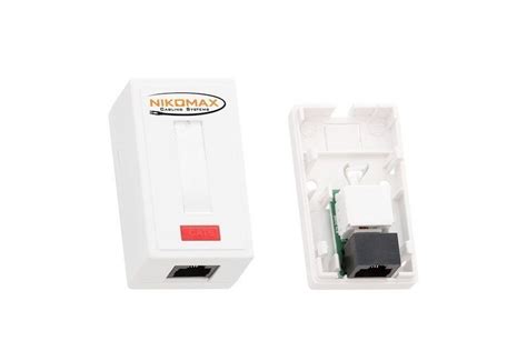 NIKOMAX NMC-WO1UD2-WT - настенная розетка, 1 порт, Кат.5e, RJ45/8P8C ...