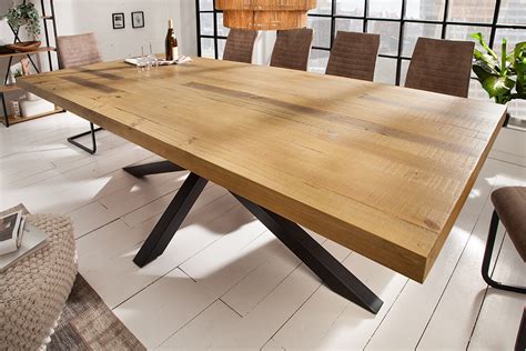 Invicta Interior Massief Houten Eettafel Galaxie Cm Vintage Bruin