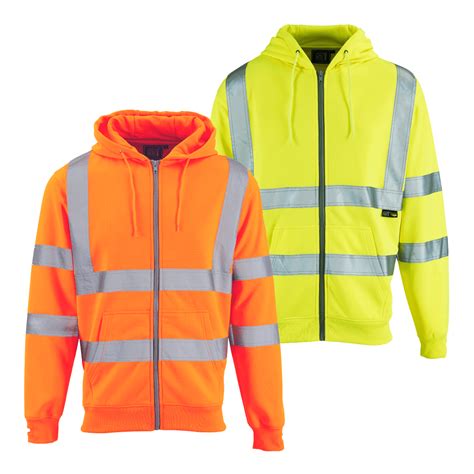 Hi Vis Zipped Hoodie Orange Yellow Simply Hi Vis Clothing Uk