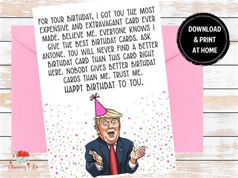 Trump Birthday Card / Birthday Card / Trump / Happy Birthday ...