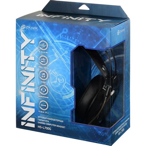 Гарнитура Oklick HS-L700G Infinity Black купить в ОГО! | 304083 | цена ...
