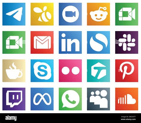 Todo En Un Conjunto De Iconos De Redes Sociales 20 Iconos Como Simple