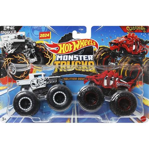 Mattel Hot Wheels Monster trucks demoliční duo Bone Shaker vs Skelesaurus KIDS cz