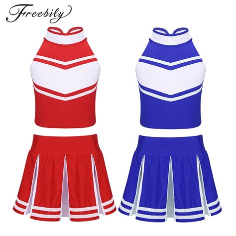 Детская школьная форма для Черлидинга для девочек, топы без рукавов ...