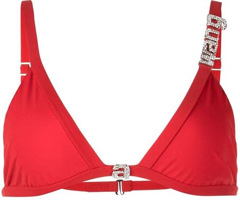 Alexander Wang Crystal Embellished Bikini Top Shopstyle Two Piece Swimsuits