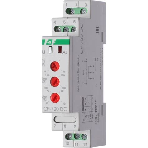 Реле напряжения Евроавтоматика F&F CP-720DC контроль верхнего и нижнего ...