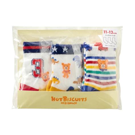 ミキハウス ホットビスケッツ mikihouse HOT BISCUITS ソックスパック 足セット ブルー cm ナチュラルベビー Natural