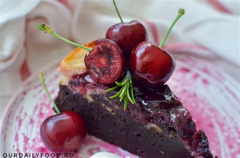 Brownies Cu Cheesecake Sau Negresa Cu Branza Si Cirese Ourdailyfood