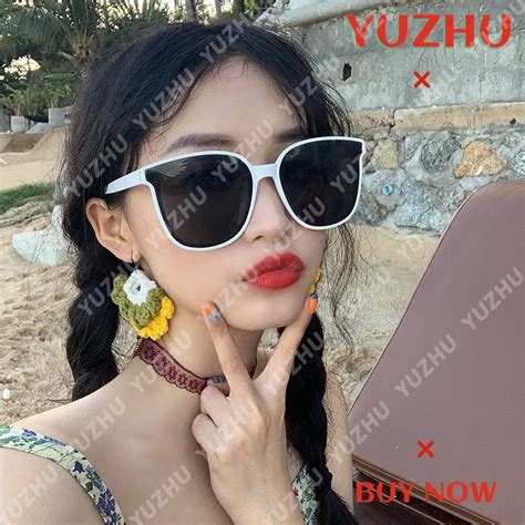 Jual Yuzhu Korea Fashion Mata Kucing Mata Kucing Kacamata Hitam