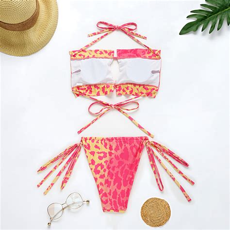 New Arrival Sexy Tie Dye Triangle Stripe No Coverage Bikini For Girls Buy Sexy Tie Dye