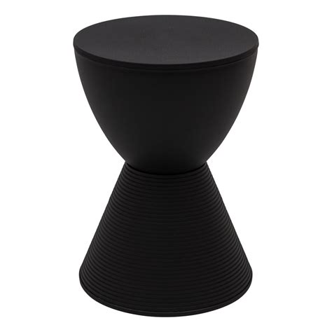 boyd modern plastic black side table  leisuremod