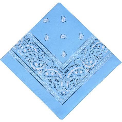 Light Blue Bandana 20in X 20in Party City