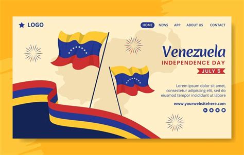 Premium Vector Happy Venezuela Independence Day Social Media Landing