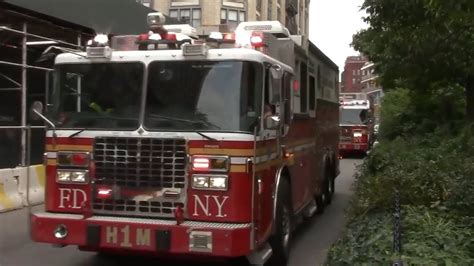 Fdny Hazmat 1 With 2nd Piece And Hazmat Battalion Responding Youtube