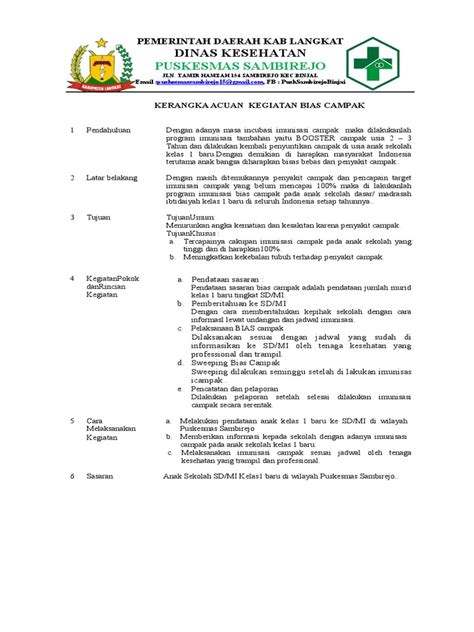 10 Contoh Laporan Kegiatan Imunisasi Di Sekolah