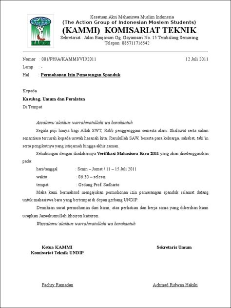 Contoh Surat Pernyataan Pemasangan Baliho Caleg Surat Permohonan