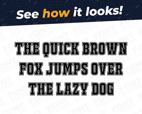 Boxing Font Varsity Font Instant Download