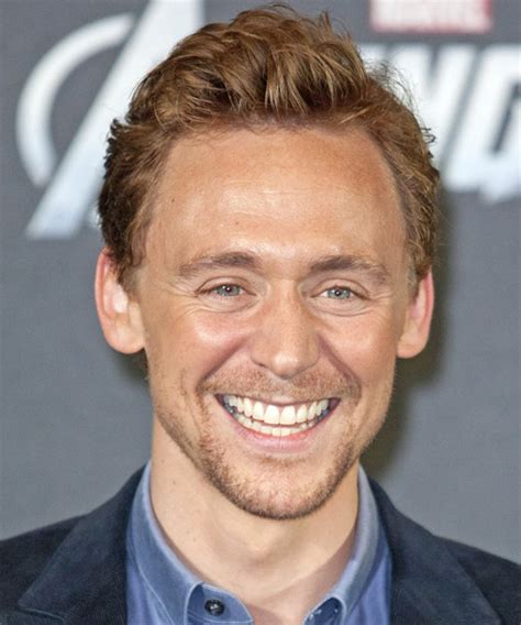 Tom Hiddleston Short Straight Dark Blonde Hairstyle