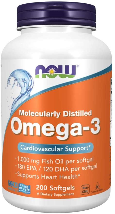 Omega 3 180 Epa 120 Dha 200 Softgels Now Foods Natures Fix